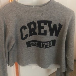 A brandy melville cropped long sleeve shirt.